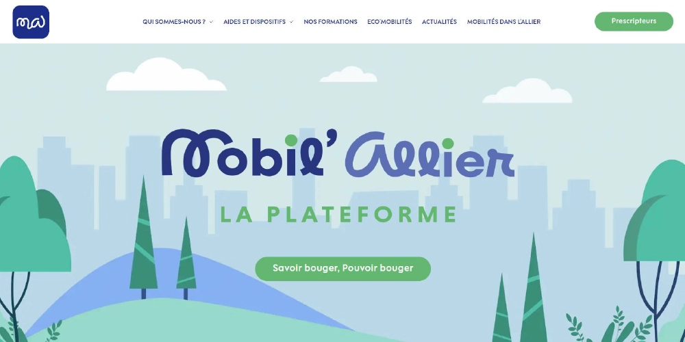 Création du site internet Mobil'Allier par Intrig
