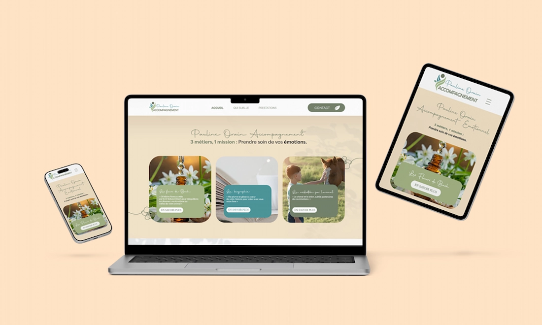 Création du site web de Pauline Orain par Intrig
